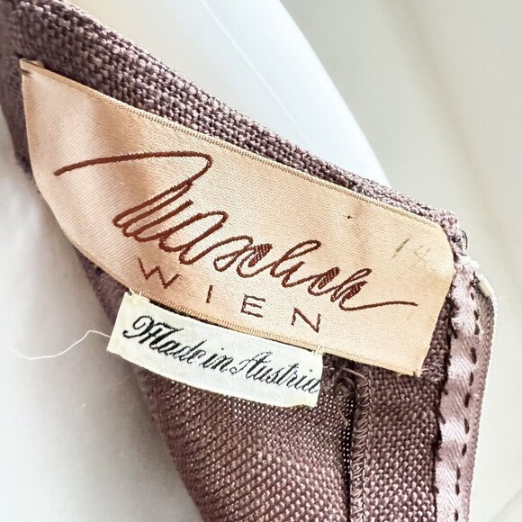 Vintage Wascheek Wien Austria Embroidered Sheath Dress S - Picture 9 of 9